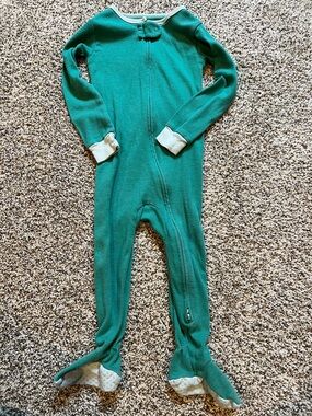 cloud island Teal Green Footed One-Piece Pajamas